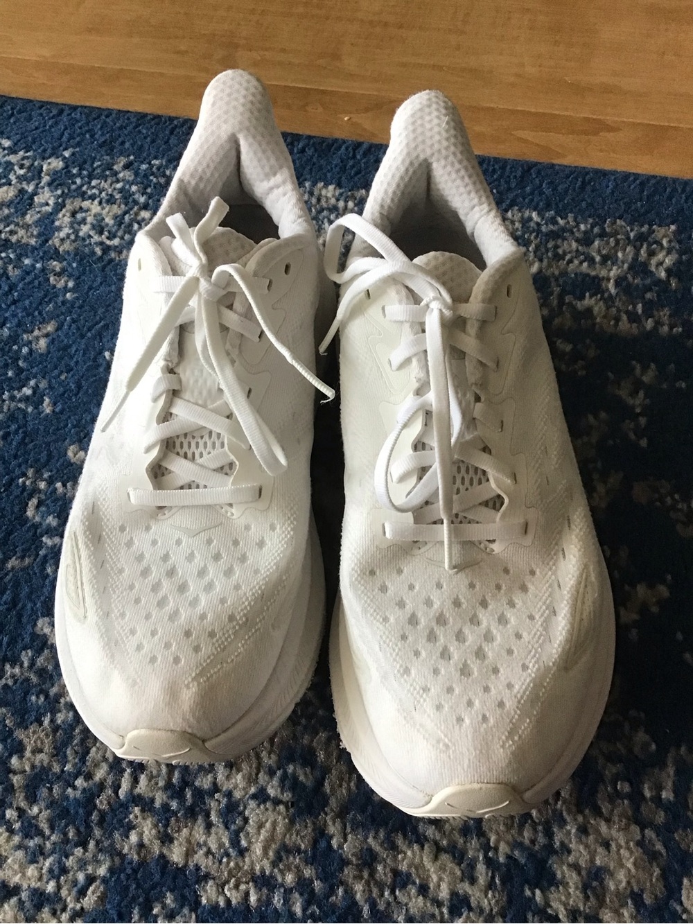 Hoka One One Clifton 9 White/White Sneakers #AP2020-0999